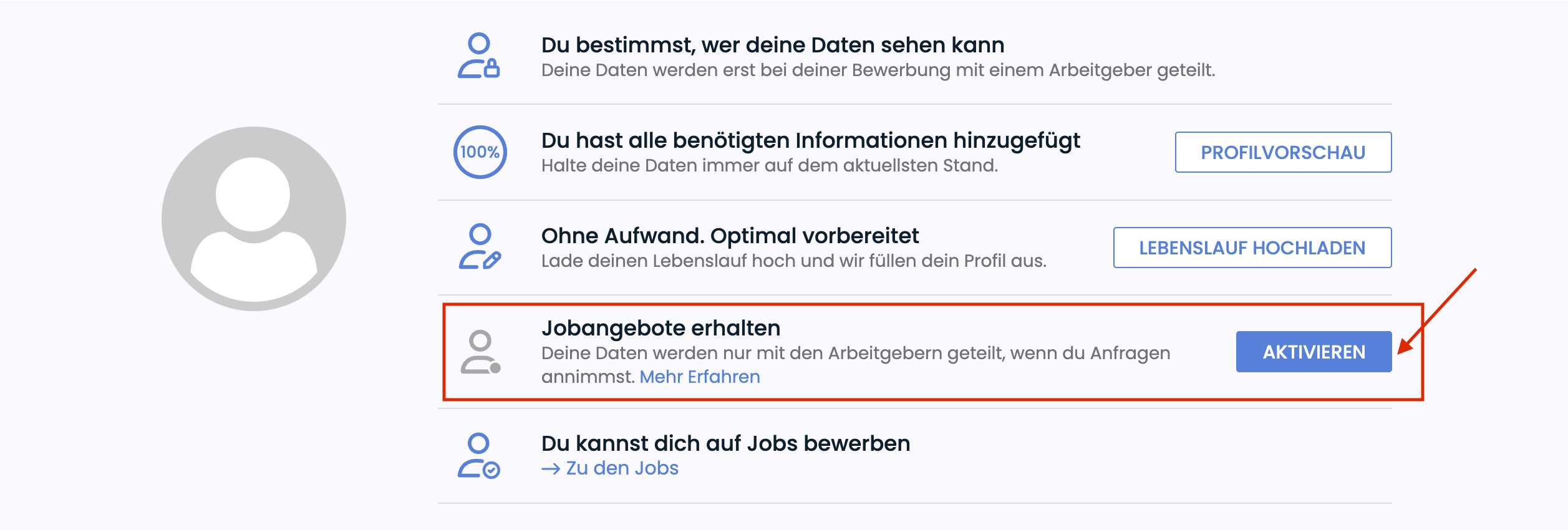 So schaltest du die Option in deinem Profil frei